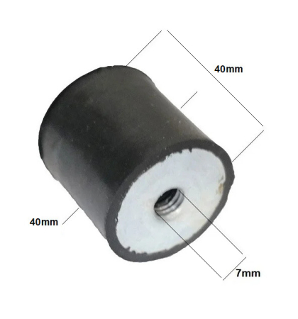 Amortizor universal generator, motopompa (piulita-piulita) 40 x 40 x 7 mm [2]
