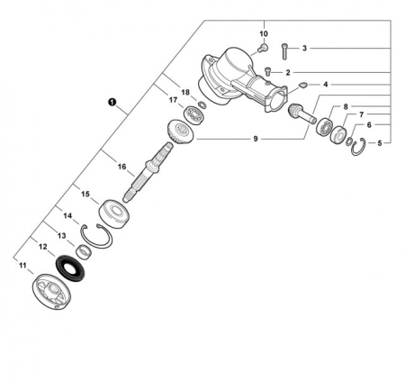 Angrenaj inferior motocoasa 25mm patrat 5.3mm x 5.3mm [1]