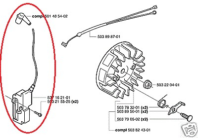 Aprindere drujba Husqvarna 340 345 346 350 351 353 357 359, 365 [2]