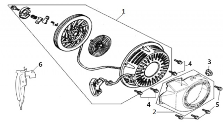 Arc demaror Honda GX 120, GX 140, GX 160, GX 200 [1]