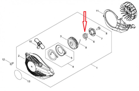 Arc intre demaror drujba ECHO CS2511 EPS (P022036670) [1]