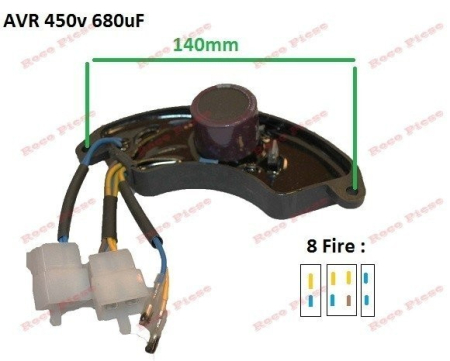 AVR Generator trifazic 5-7 KW 450v 680uf 8 fire [2]