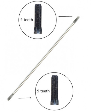 Ax angrenaj motocoasa 9 dinti - 9 dinti (Ø8mm, 66cm) [1]