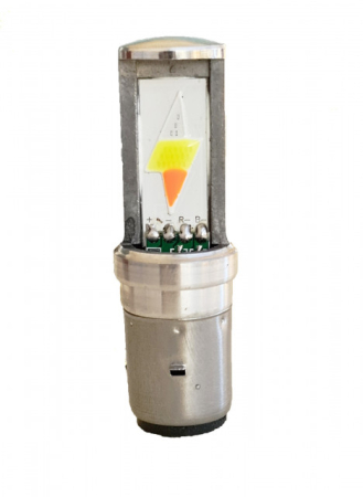 Piese scutere - Bec far scuter, Atv, motocicleta 2 faze (COB led-RGB)