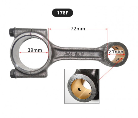 Piese motoutilaje  - Biela motosapa diesel (motorina) 178F