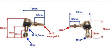 Bieleta de directie cu capete bara ATV 125-250cc (buc) [1]