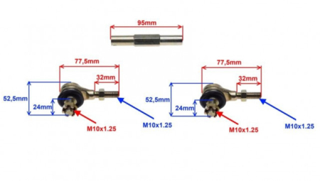 Bieleta de directie cu capete bara ATV 50cc - 110cc (buc) model 2 [1]