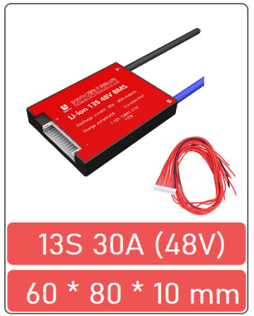 Kituri motor bicicleta  - BMS baterie Li-ion 13S 30A (48V)