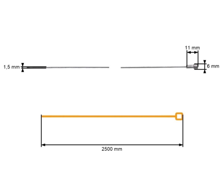 Cablu acceleratie universal 250cm [2]