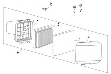 Carcasa completa filtru aer motor Loncin LC1P70F [2]