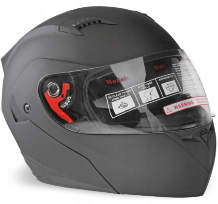 Casca moto modulabila neagra "XL" [1]