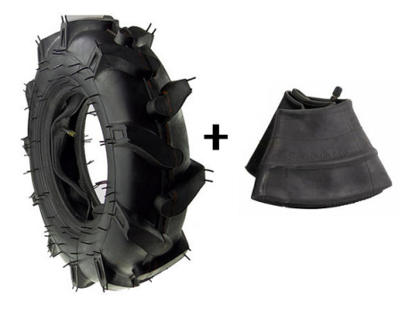 Piese motosapa / motocultor  - Cauciuc + camera roata motocultor 5.00 x 8