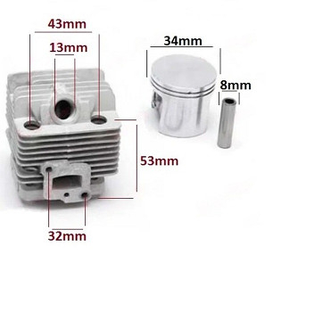 Cilindru motocoasa China / Mitsubishi TL26 (34mm) [1]