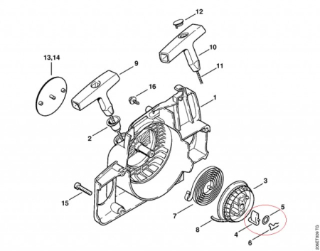 Clichet demaror drujba compatibil Stihl (1arc + 2clicheti) [1]