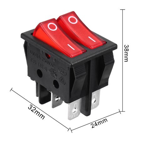 Piese schimb scule electrice, bormasina  - Comutator dublu 15A 250V (bipolar)