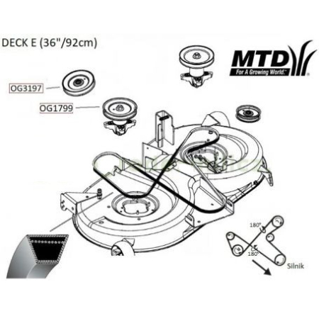 Curea transmisie MTD LTEX 92A (2464 mm) [1]