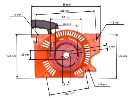 Piese drujba - Demaror drujba chinezeasca Nac, (arc dublu)