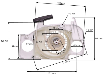 Piese drujba - Demaror drujba compatibil Stihl 170 2-MIX, 180 2-MIX
