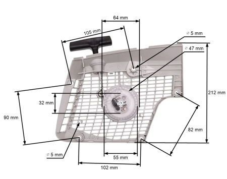 Piese drujba - Demaror drujba compatibil Stihl MS 270, MS 280, 027, 028 (CaI. 2)