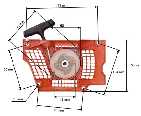 Piese drujba - Demaror drujba Husqvarna 340, 345, 346, 350, 353