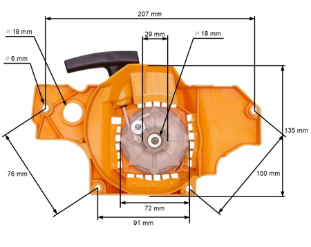 Piese drujba - Demaror drujba Partner 350, 351, 370 / Poulan