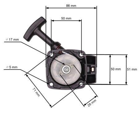Piese motocoasa - Demaror motocoasa chinezeasca (nr. 10)