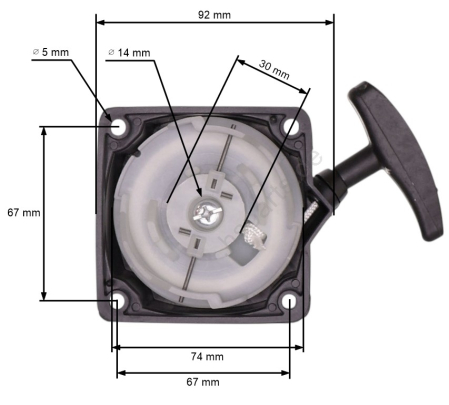 Piese motocoasa - Demaror motocoasa chinezeasca (nr. 3)
