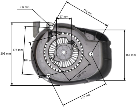 Piese motoutilaje  - Demaror motosapa, motopompa, generator Loncin LC1P70FA