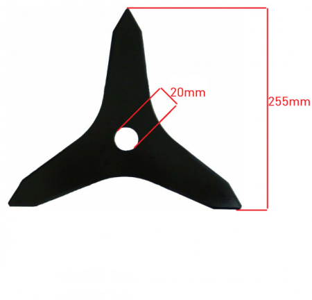 Disc taietor motocoasa 3 laturi (model Y) 255 x 20mm [1]