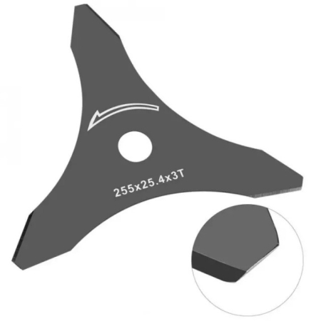 Piese motocoasa - Disc taietor motocoasa 3 laturi (model Y) 255 x 25.4mm