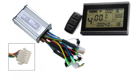 Kituri motor bicicleta  - Display + controller bicicleta electrica KT LCD3 (36V - 48V / 500W)