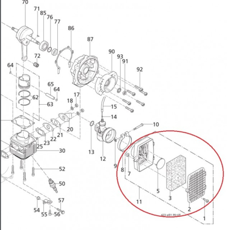 Filtru aer atomizor Solo 423 [2]