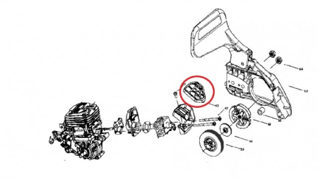 Filtru aer drujba Partner P340S, P350S, P360S, Talon AC3110A6 (complet) [1]