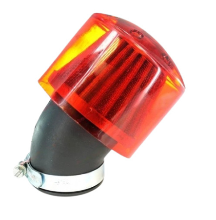 Piese scutere - Filtru aer sport scuter (cu cot si protectie plastic) 35mm