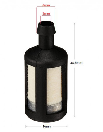 Filtru benzina motocoasa Zama 6mm (34.5 x 14mm) [1]
