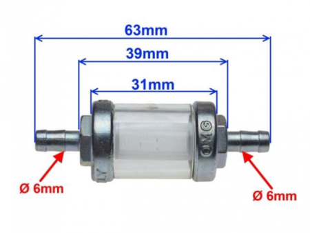 Filtru benzina scuter (model 5) 6mm [1]