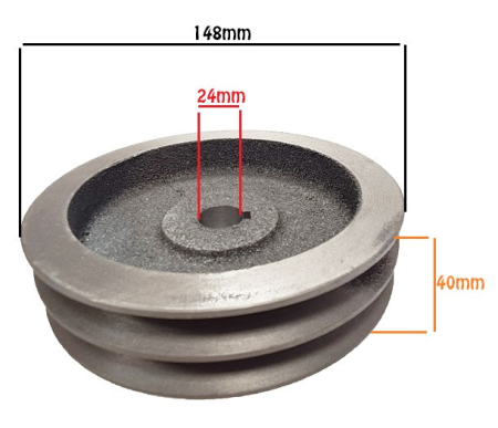 Fulie motor electric 24mm x 148mm (Dubla) [2]