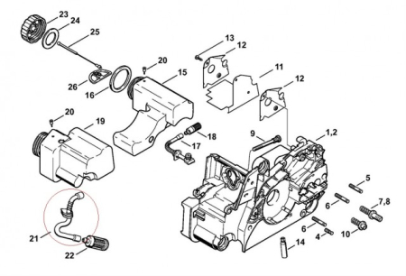 Furtun benzina drujba compatibil Stihl MS 170, MS 180 [2]