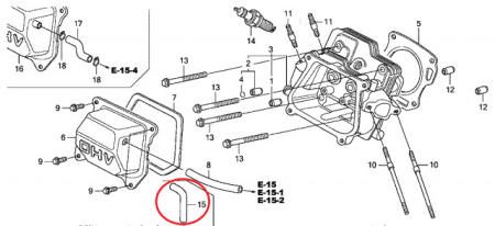 Furtun epurator Honda Gx 160, 200 [1]