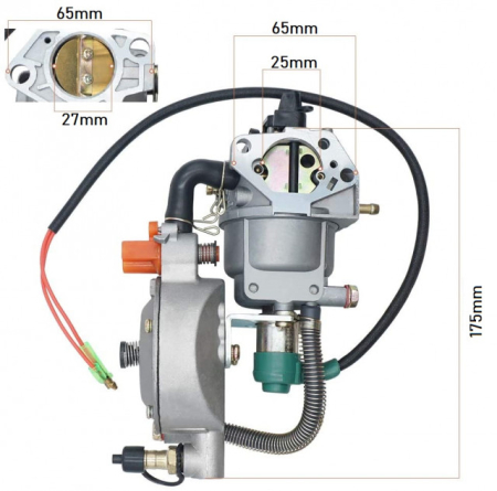 Kit conversie GPL generator Honda GX 390, 188F (13HP) [2]