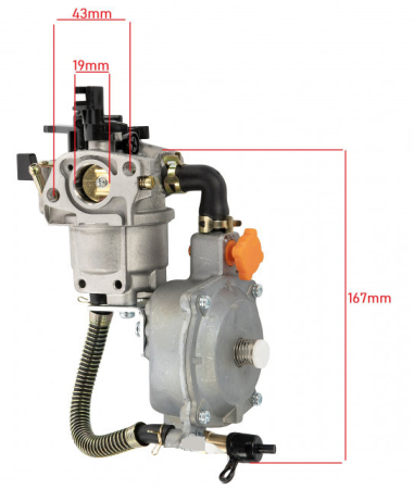 Kit conversie GPL Honda GX 160,GX 200 168F (6.5CP, 7CP) [2]