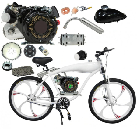 Kit motor (4 TIMPI) bicicleta 80cc - 3.5CP (reductor- lant) [1]