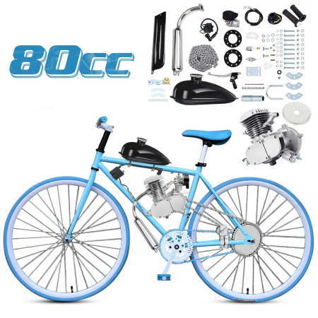 Kituri motor bicicleta  - Kit motor bicicleta 80 cc 2 TIMPI (GRI)