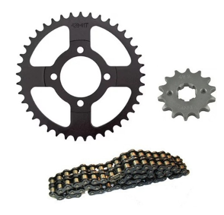 Piese ATV - Kit pinioane Moped / ATV 110cc 428 (cu lant)