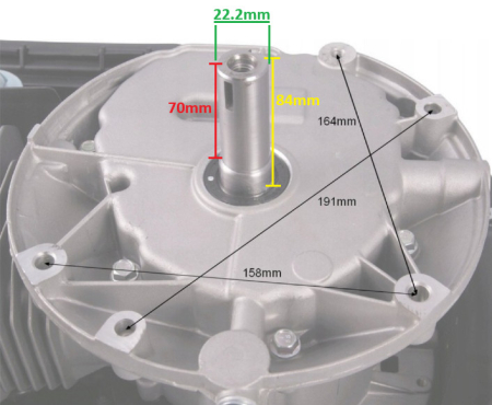 Motor masina de tuns gazon Zongshen XP200A (ax 22.2 Ø - 84mm) 6.5 CP (soc automat) [1]