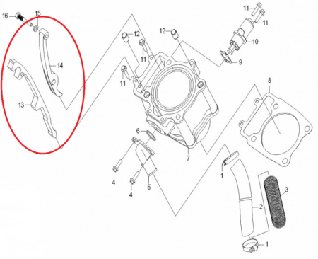 Patine lant distributie ATV CF Moto 500cc (0180-023400) [1]