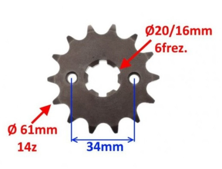 Pinion lant mic 428 14 dinti Yamaha YBR 125cc [1]