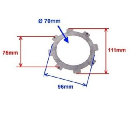 Placa fixare discuri ambreiaj ATV cu viteze 110cc [1]