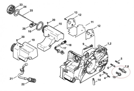 Prezon lama drujba compatibil Stihl MS 180 - MS 250 (set 2 buc.) [1]