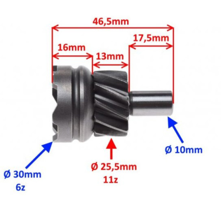 Rac pornire scuter Piaggio FLY 125cc (11dinti) [1]